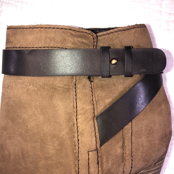 FRANCO SARTO Dotty Ankle Boots Tan Leather Sz 9 - Picture 5 of 14